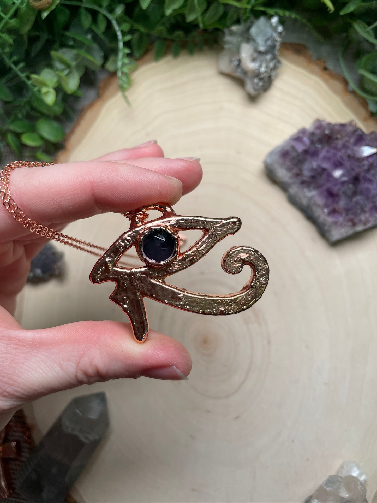 Amethyst Eye of Ra Necklace