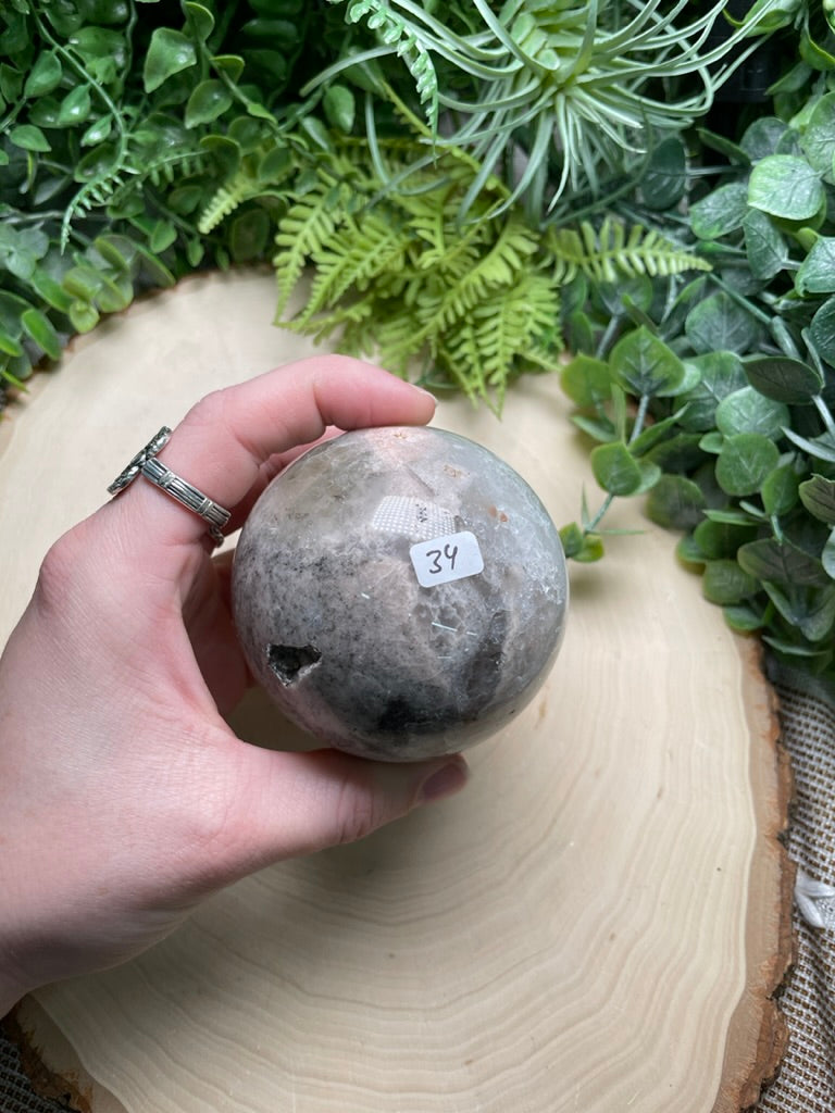 Flower Agate Sphere