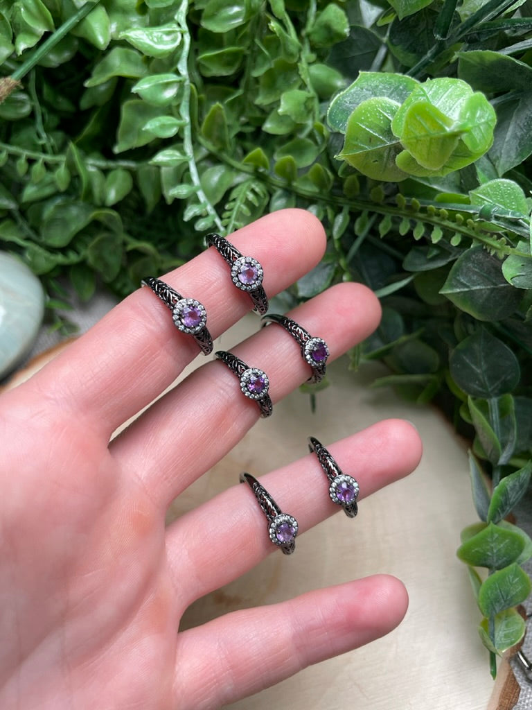 Amethyst Adjustable Ring