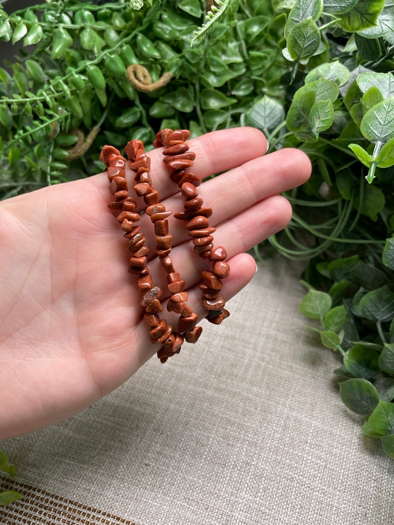 Goldstone Chip Bracelet