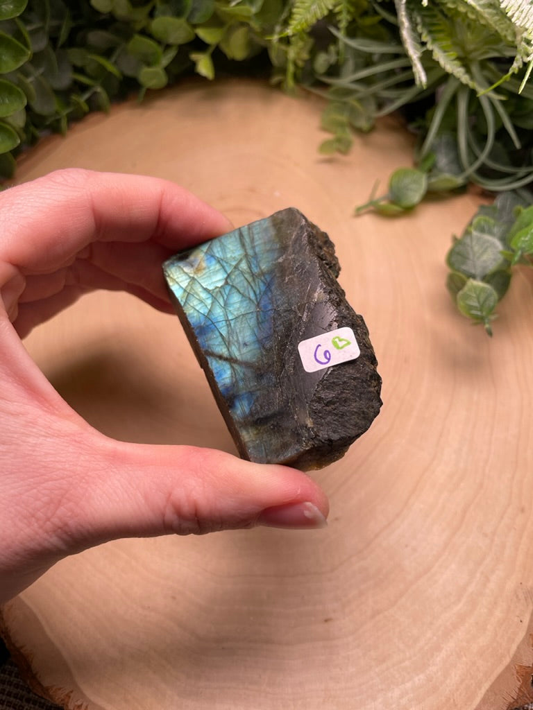 Labradorite Half-Polished Slab