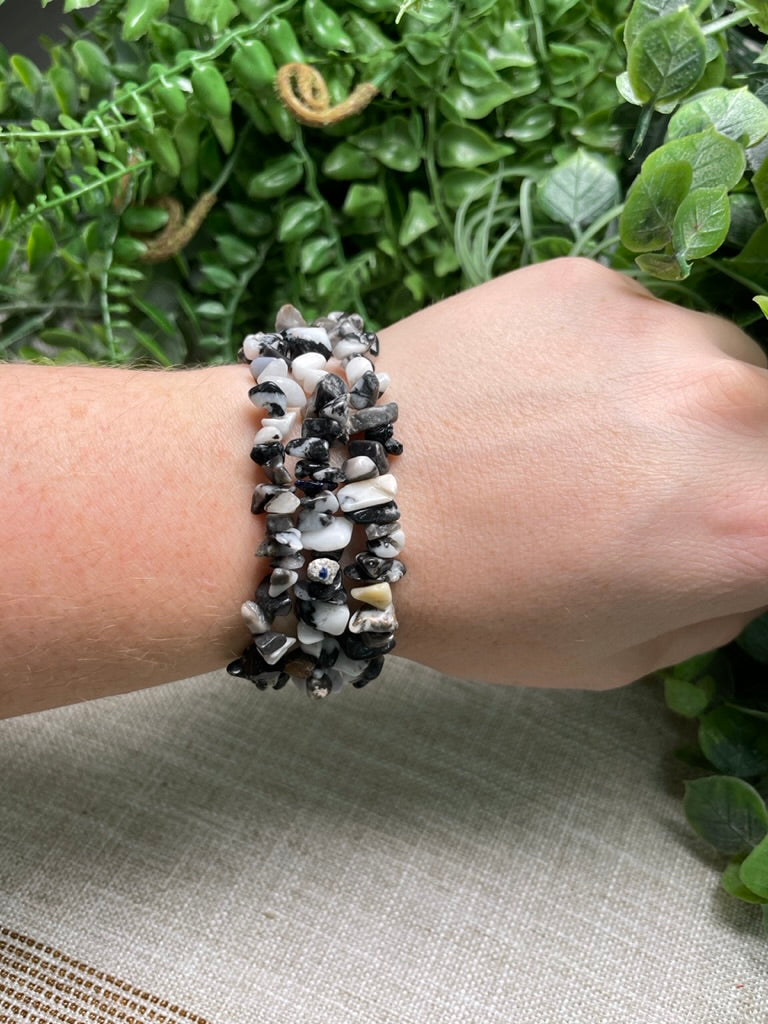 Zebra Jasper Chip Bracelet