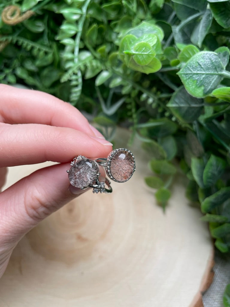 Garden Quartz Adjustable Ring