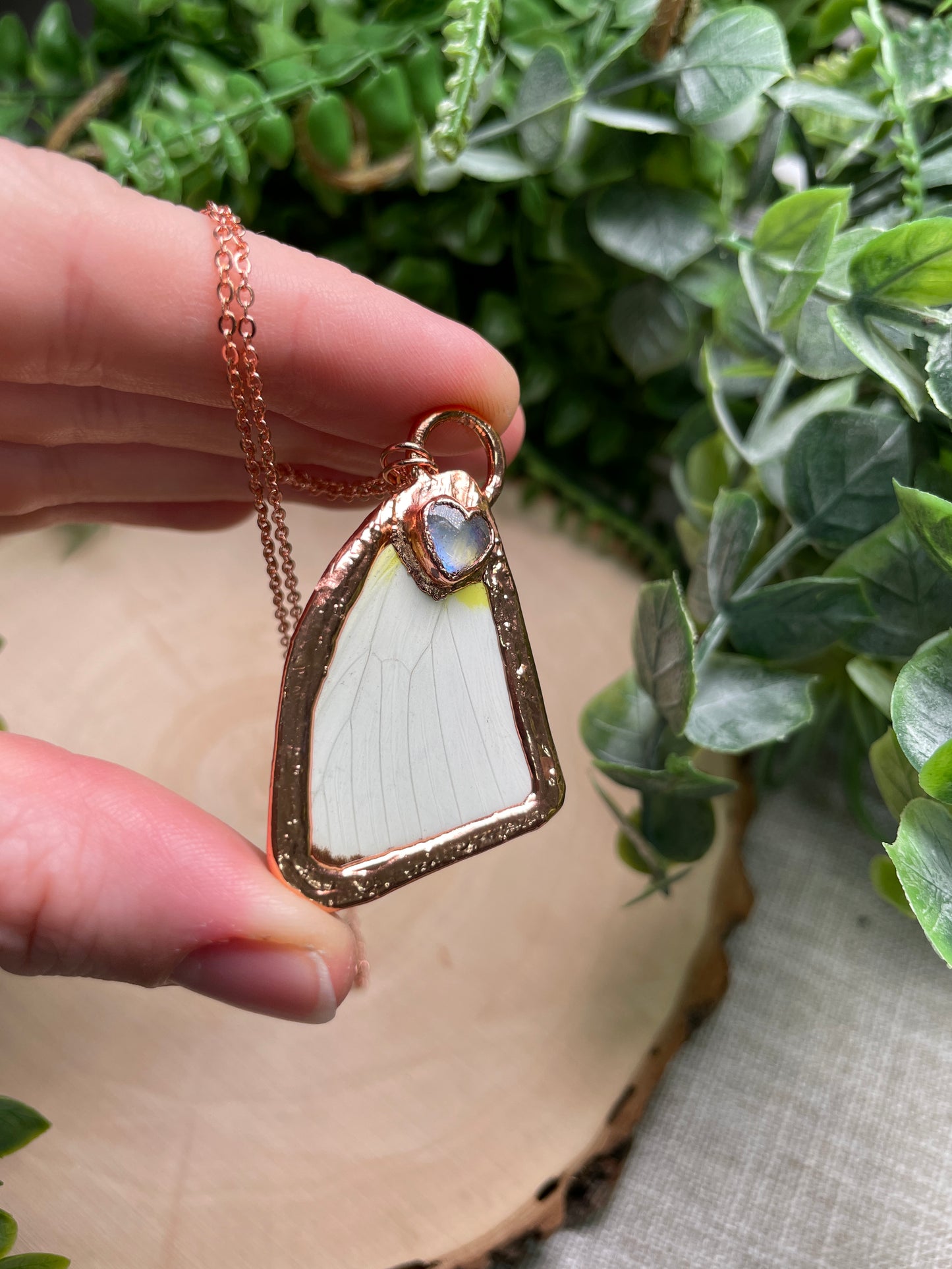 Moonstone Butterfly Wing Necklace