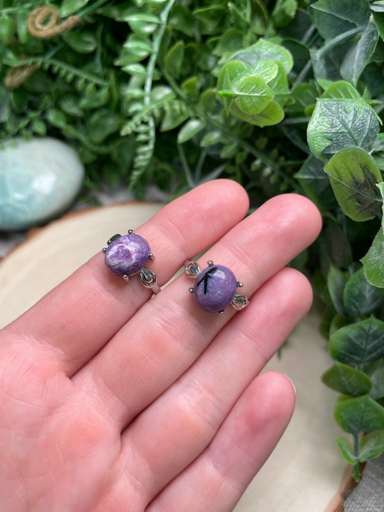 Charoite Adjustable Ring