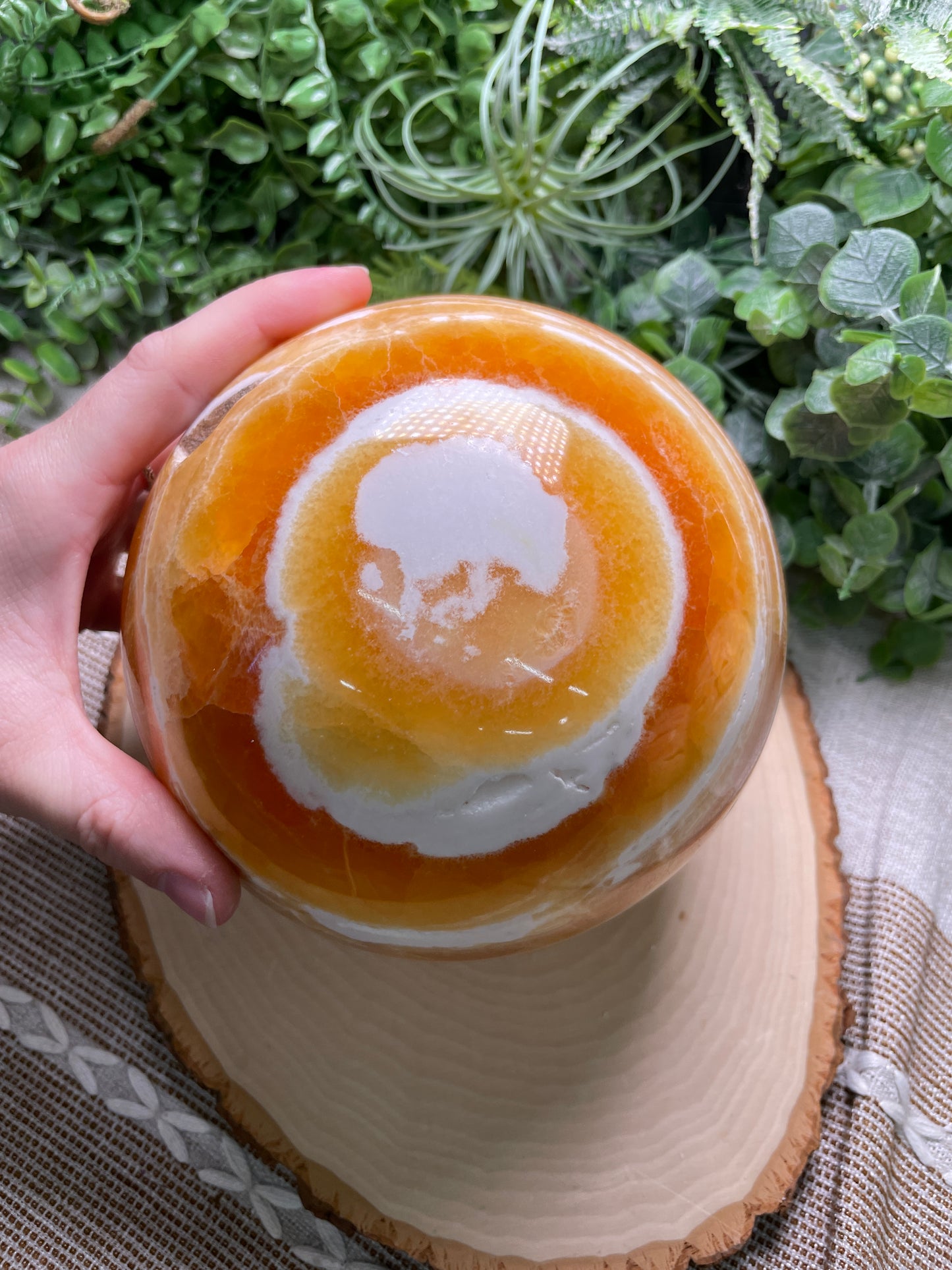 XXL Orange Calcite Sphere