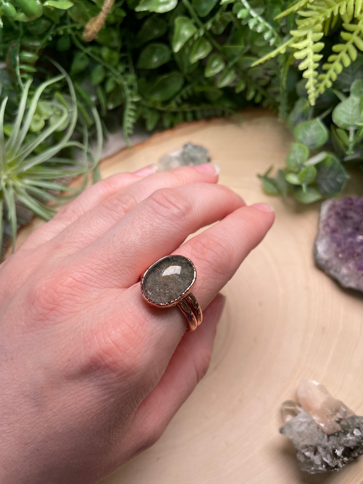 Garden Quartz Ring Size 9