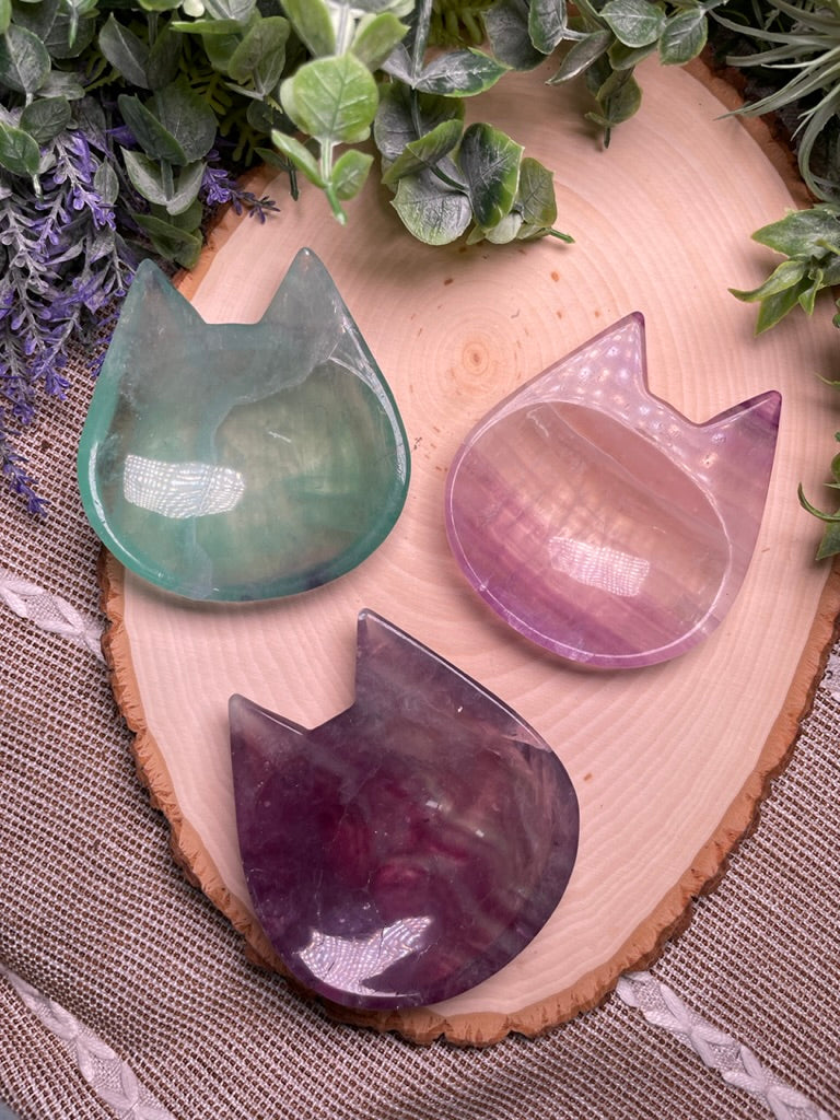 Fluorite Cat Bowl