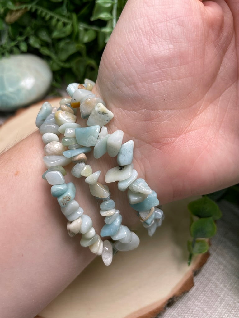 Amazonite Chip Bracelet