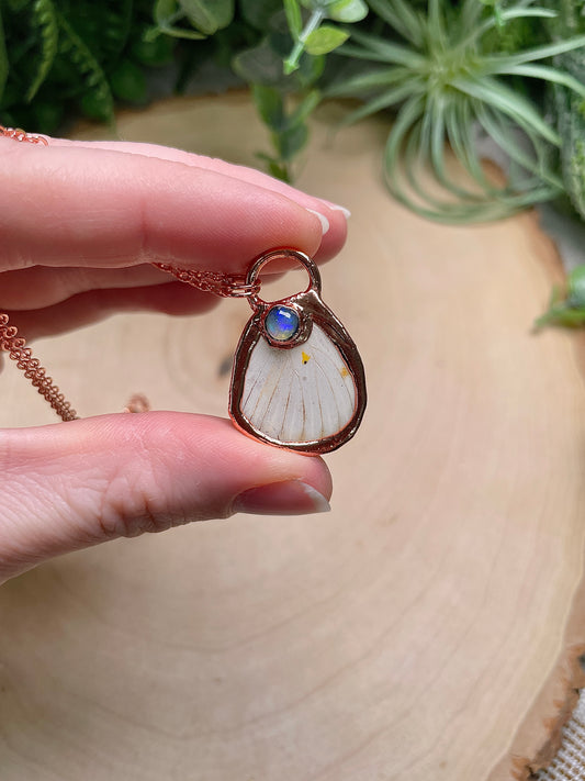 Opal Butterfly Wing Necklace
