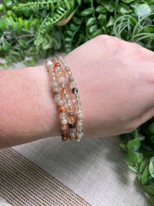 Garden Quartz 4mm Beaded Bracelet