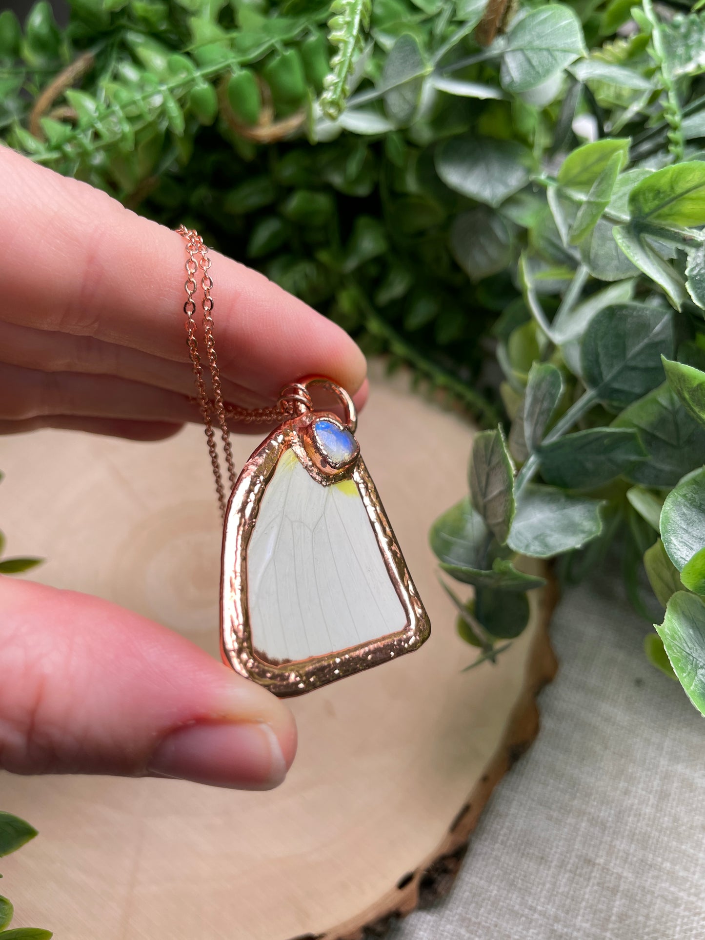 Moonstone Butterfly Wing Necklace