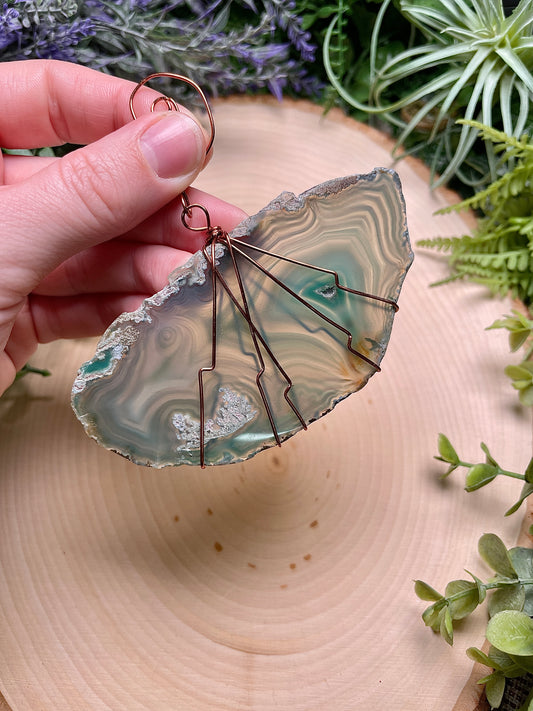 Dyed Green Agate Christmas Ornament