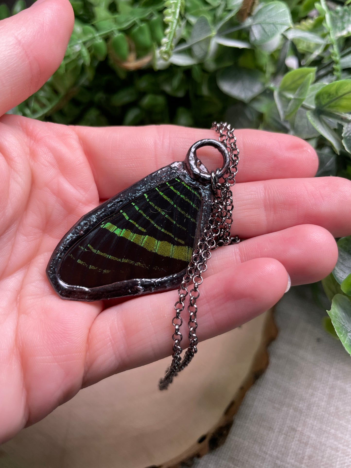 Labradorite Butterfly Wing Necklace