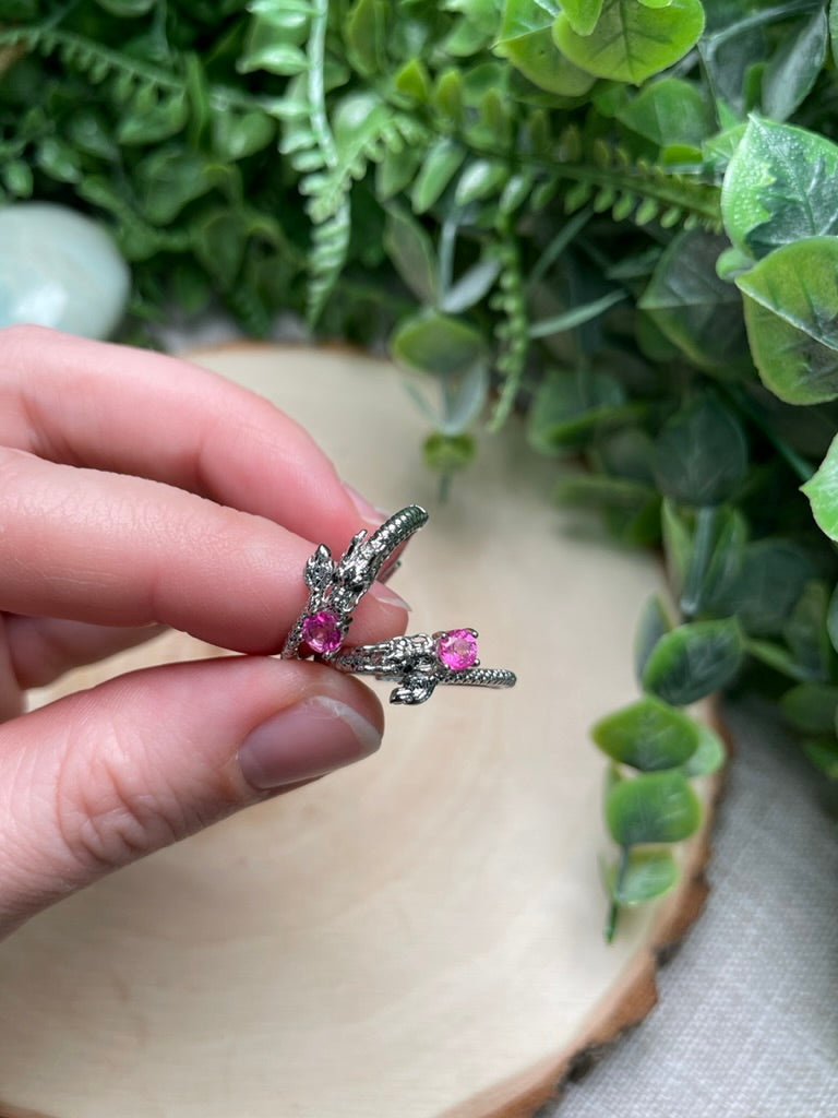 Crystal Dragon Adjustable Ring