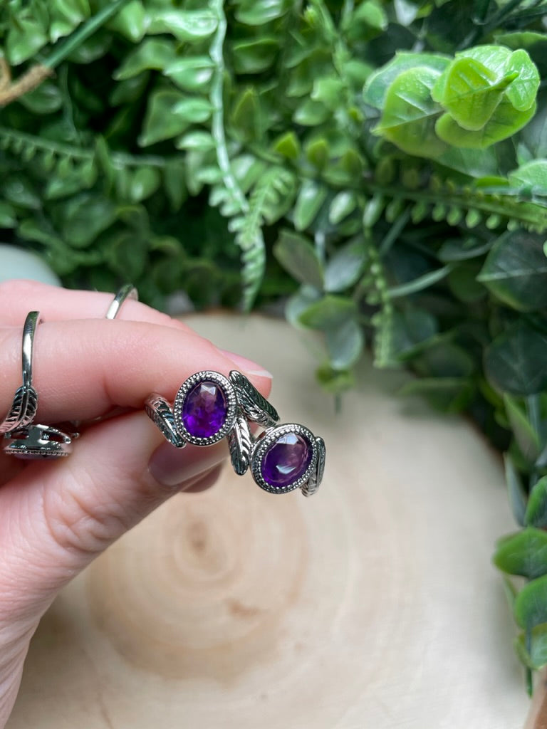 Amethyst Adjustable Ring