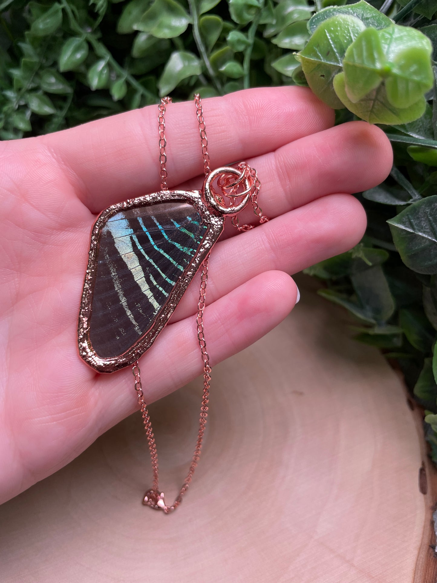 Star Ruby Butterfly Wing Necklace