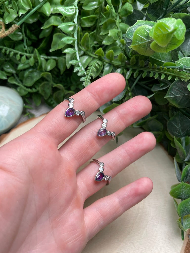 Amethyst Adjustable Ring