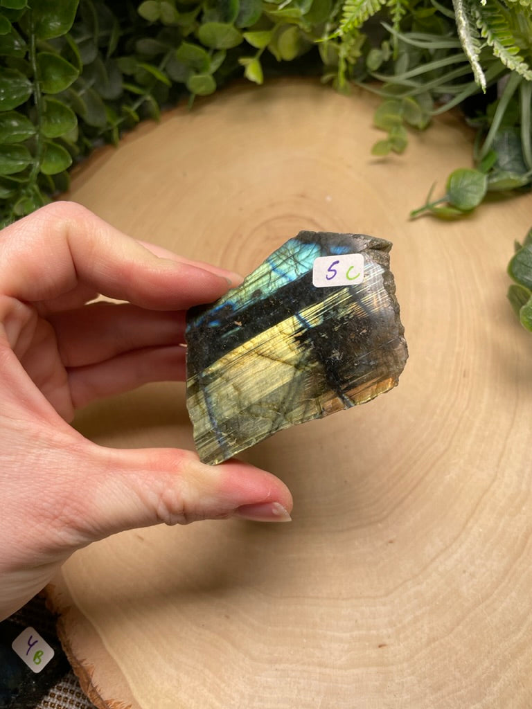 Labradorite Half-Polished Slab