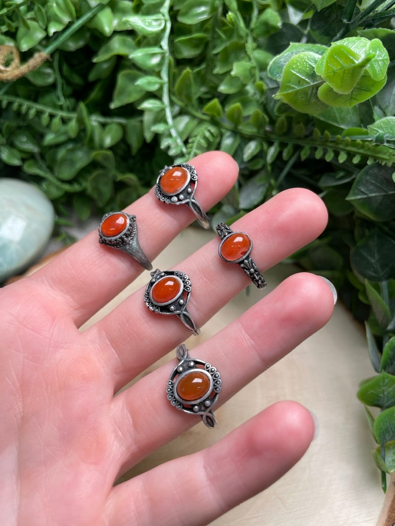 Carnelian Adjustable Ring