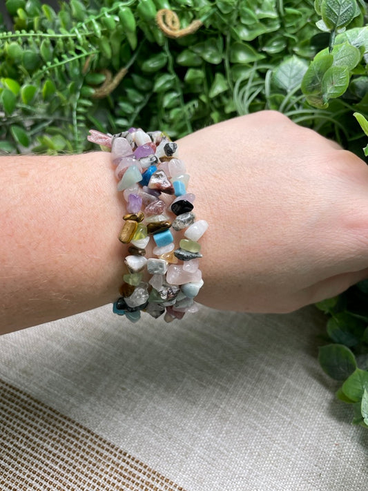 Mixed Stone Chip Bracelet