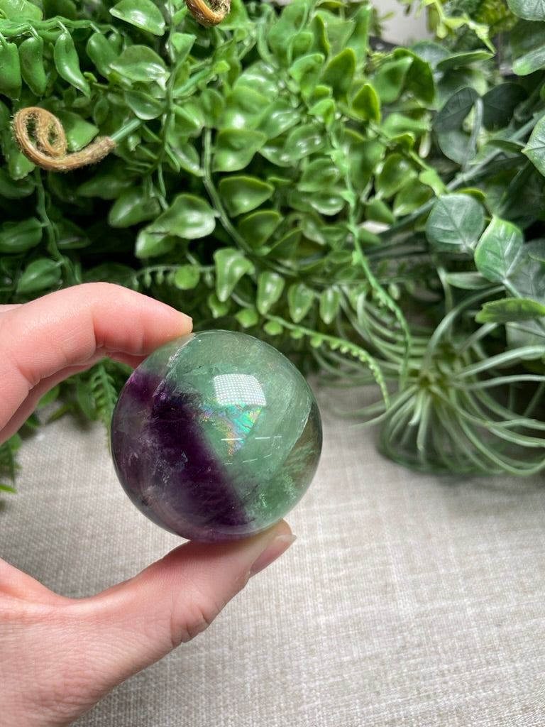 Rainbow Fluorite Sphere