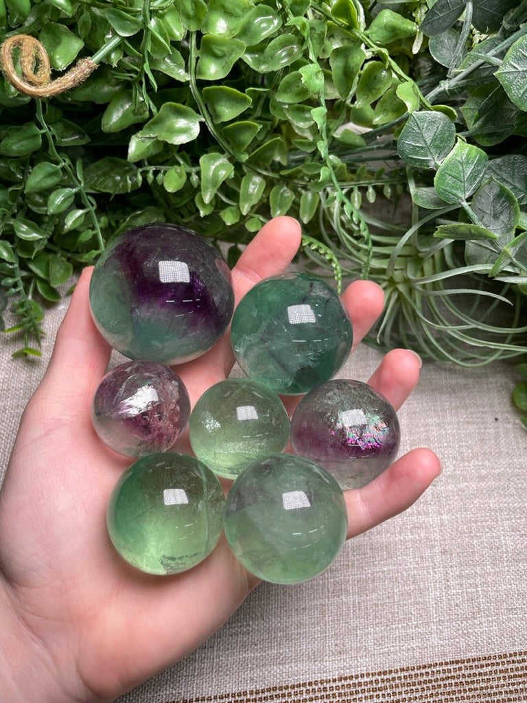 Rainbow Fluorite Sphere