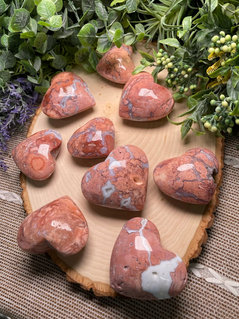 Petal Agate Heart