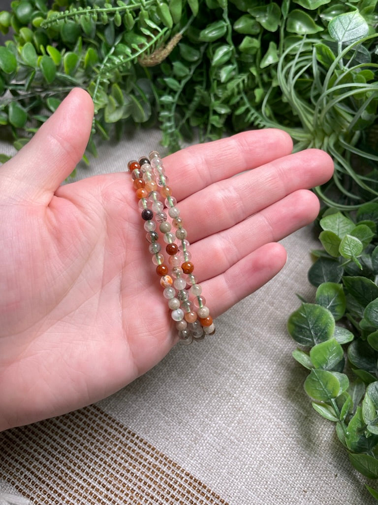 Garden Quartz 4mm Beaded Bracelet