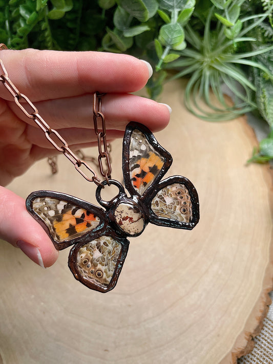 Fall Fairy- Butterfly Wing Necklace
