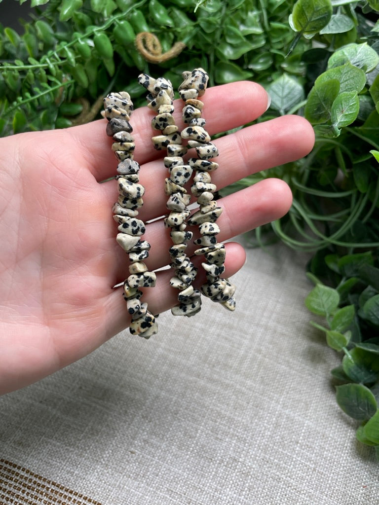 Dalmatian Jasper Chip Bracelet