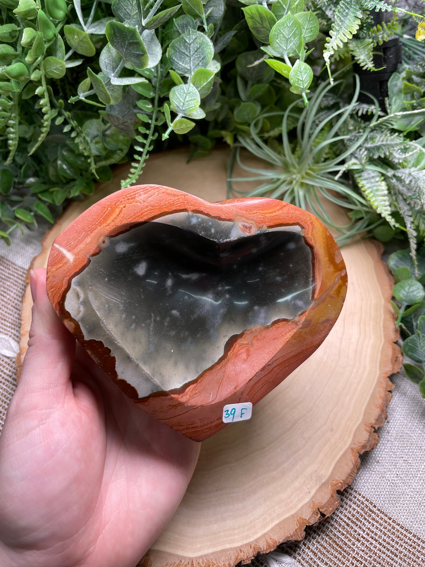 Polychrome Jasper Heart Bowl