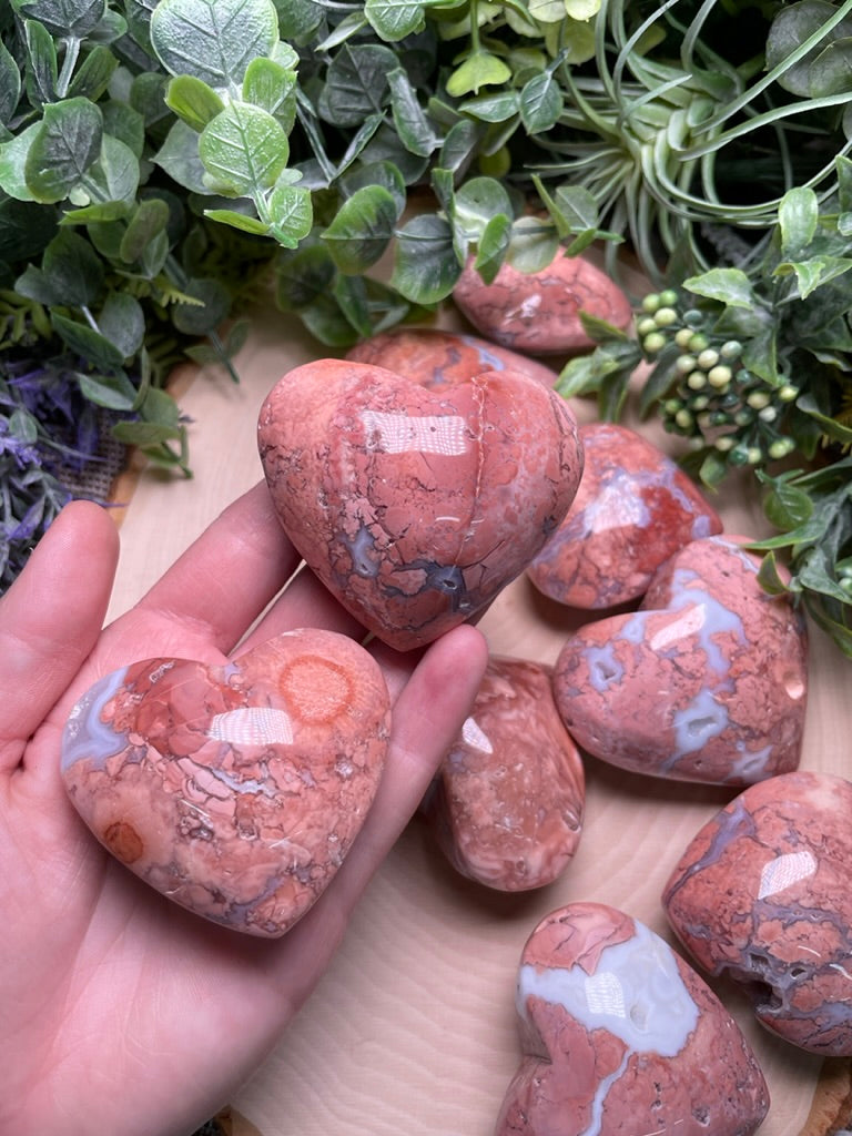 Petal Agate Heart