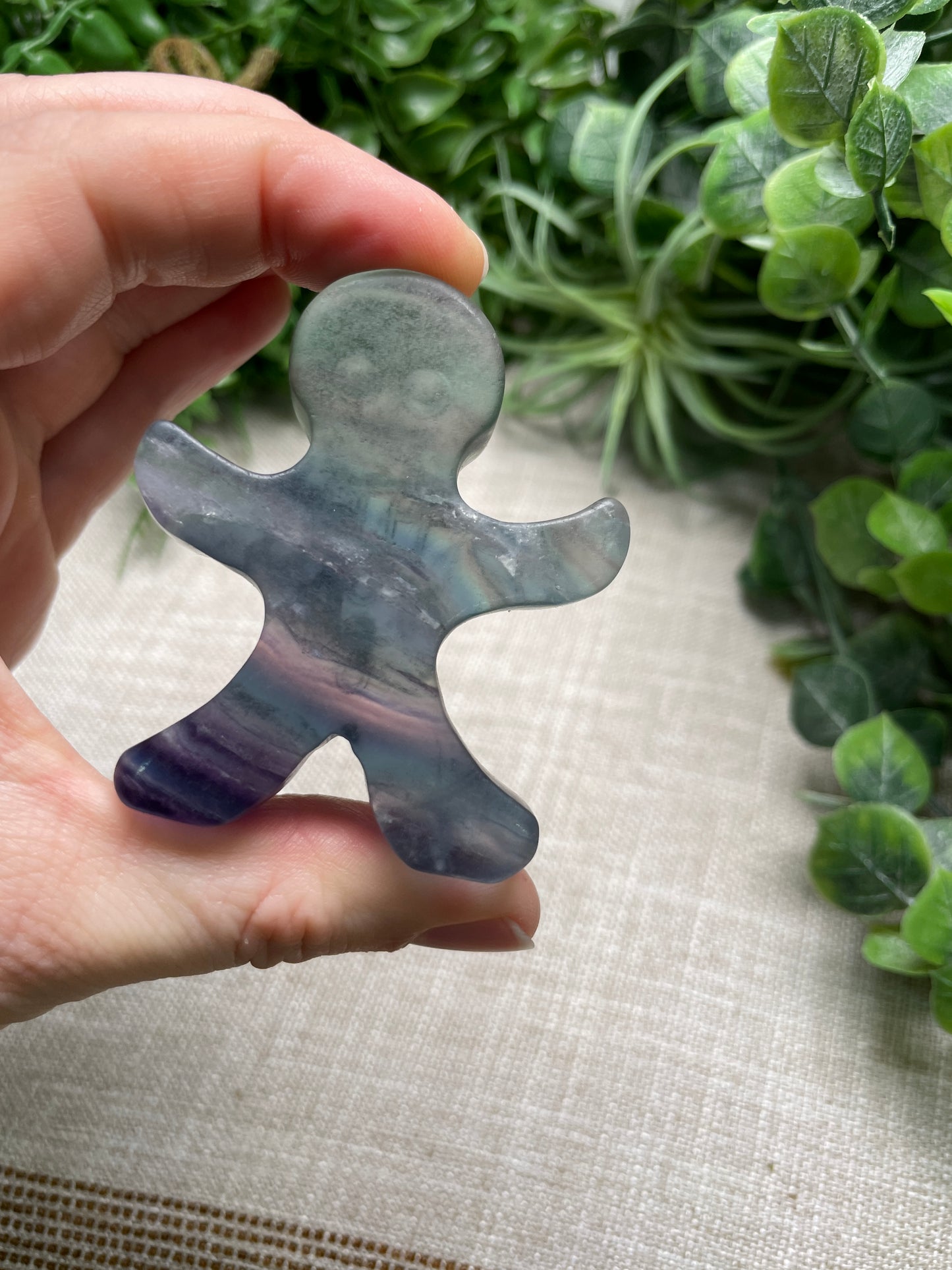 Fluorite Gingerbread Man