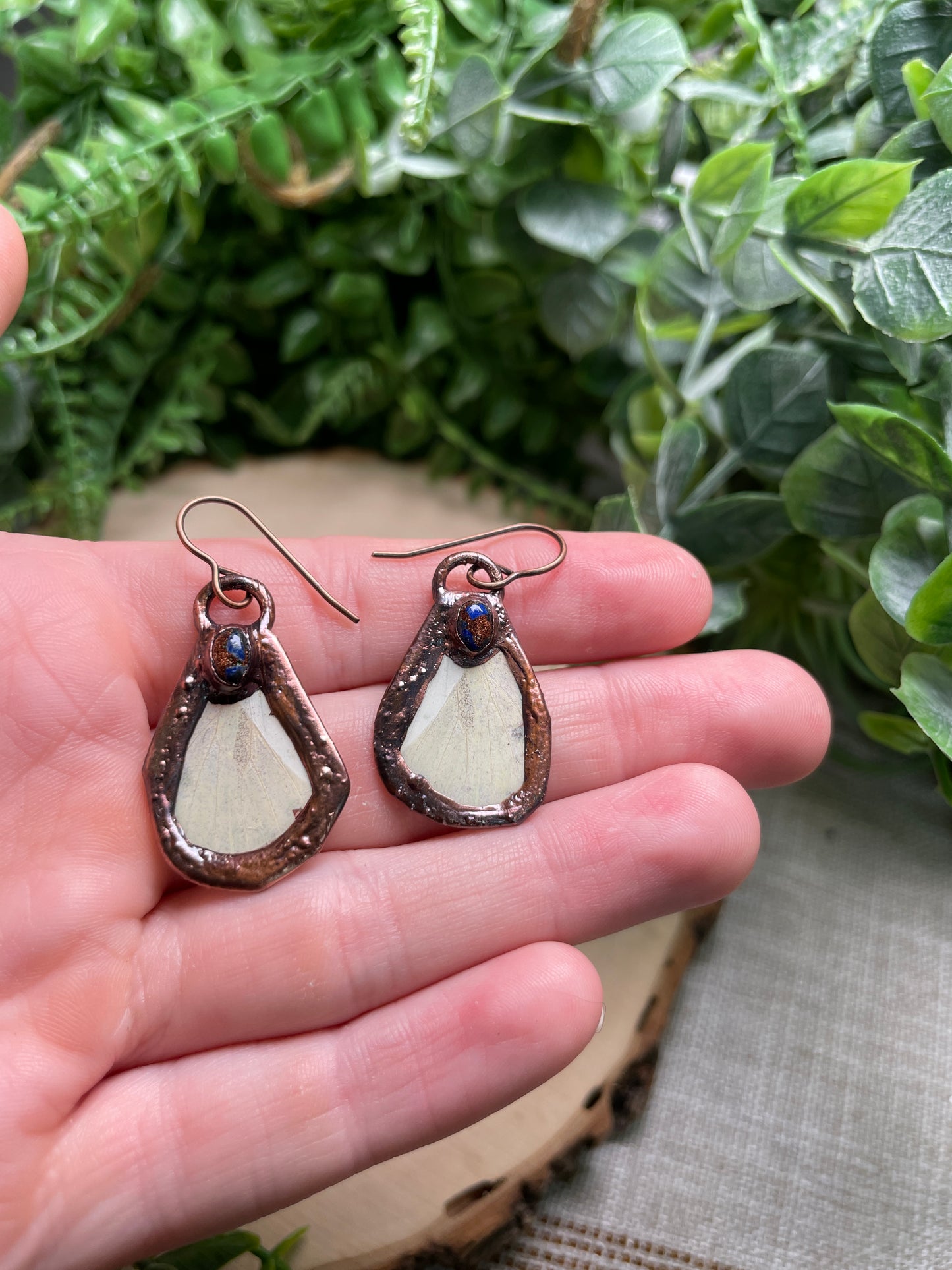 Lapis Butterfly Wing Earrings