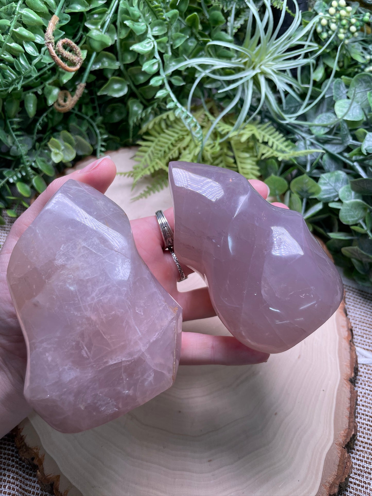 Blue Rose Quartz Flame