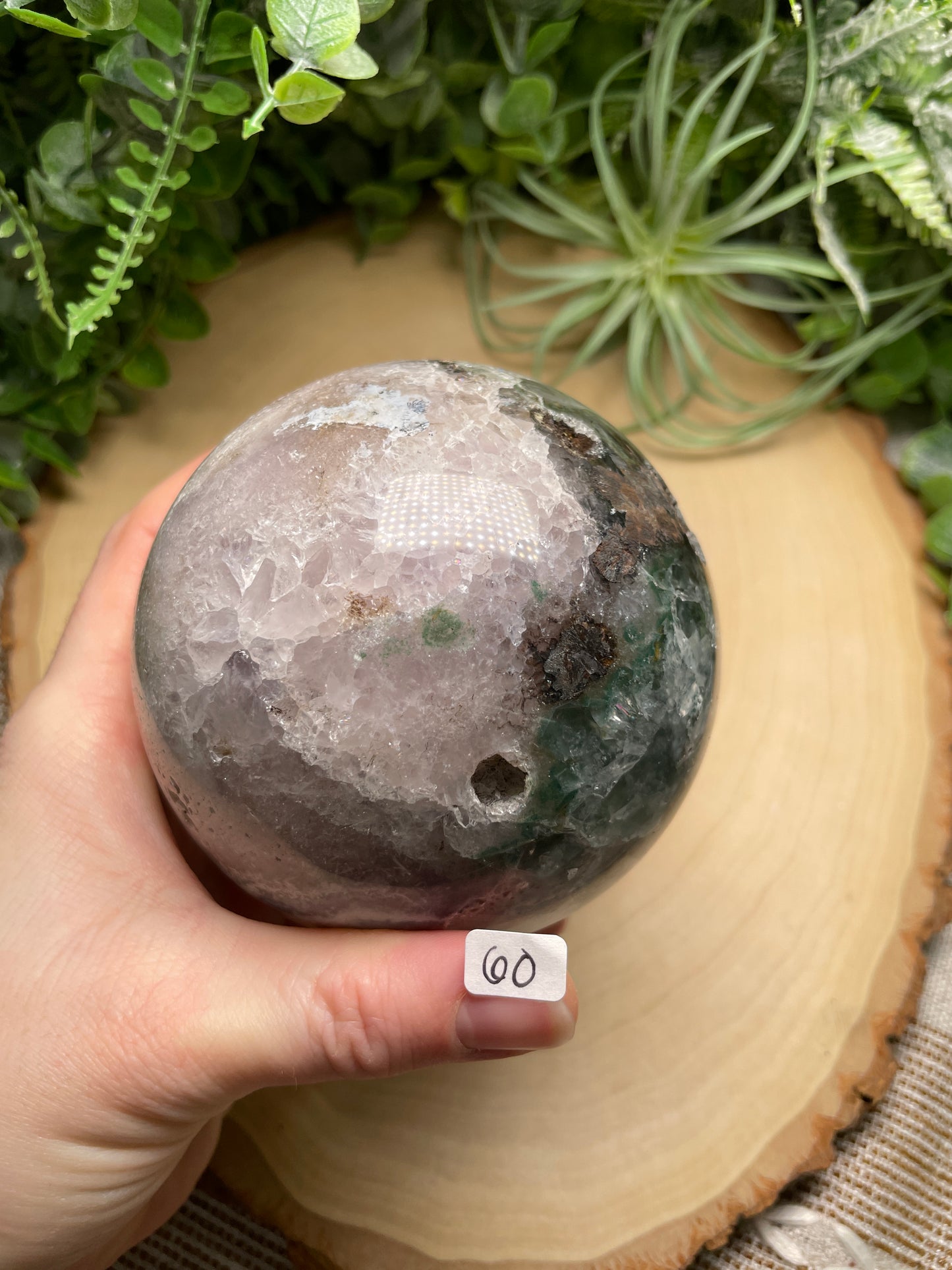 XL Agate and Quartz Sphere