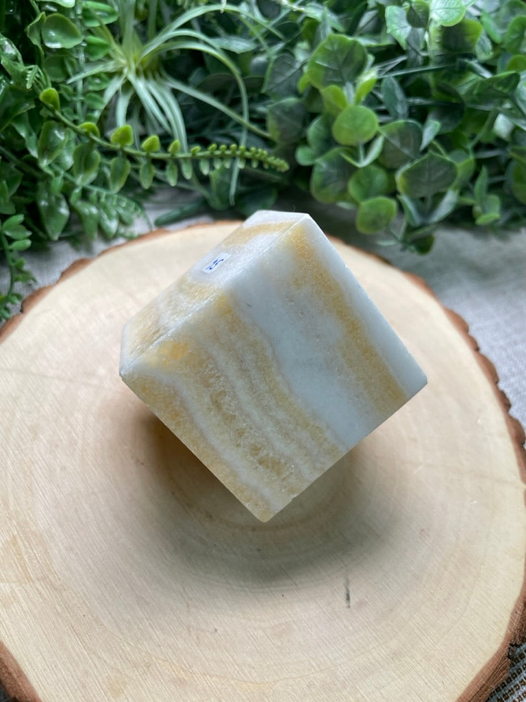 Yellow Calcite Cube