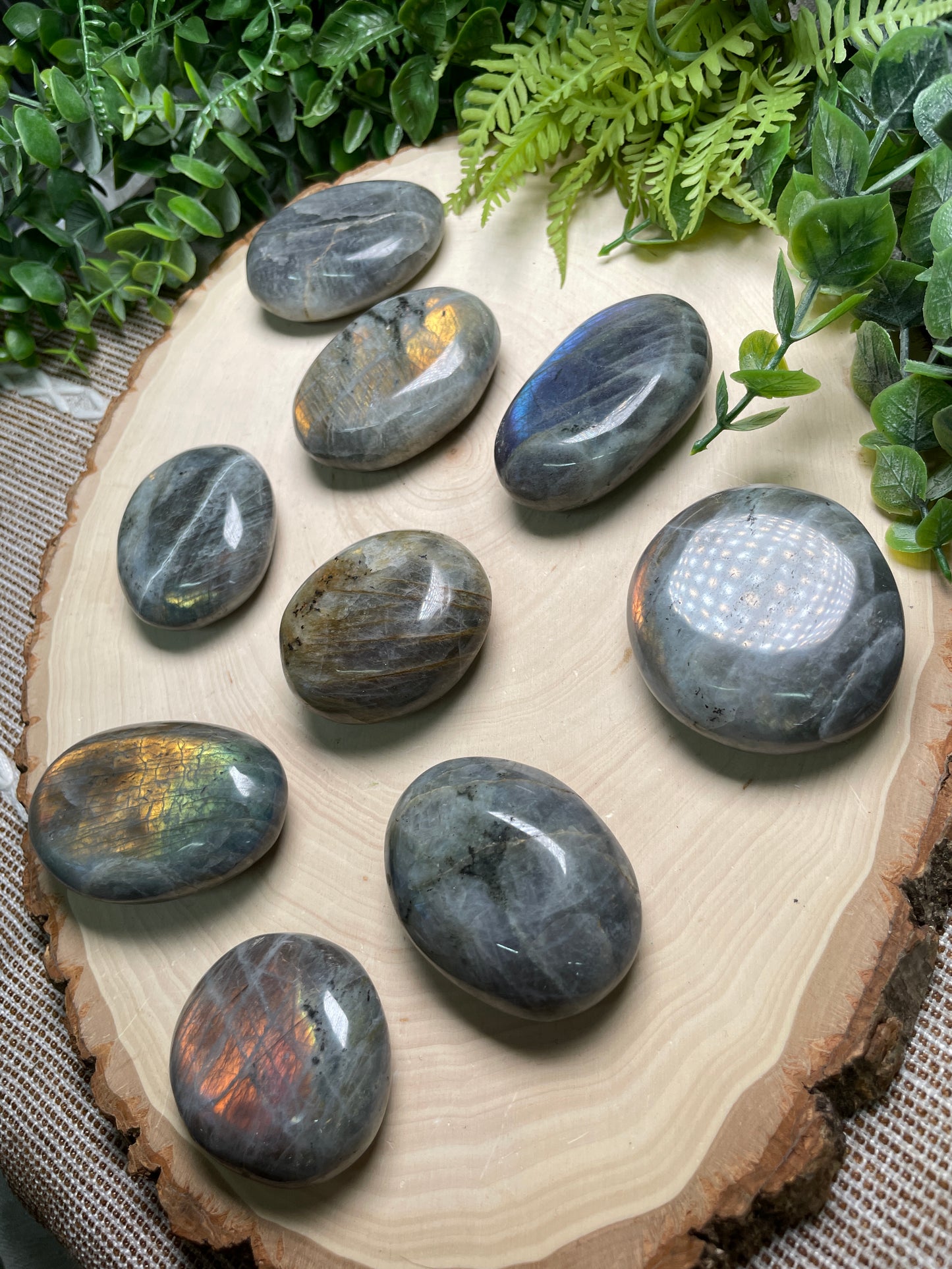 Sunset Labradorite Palm Stone