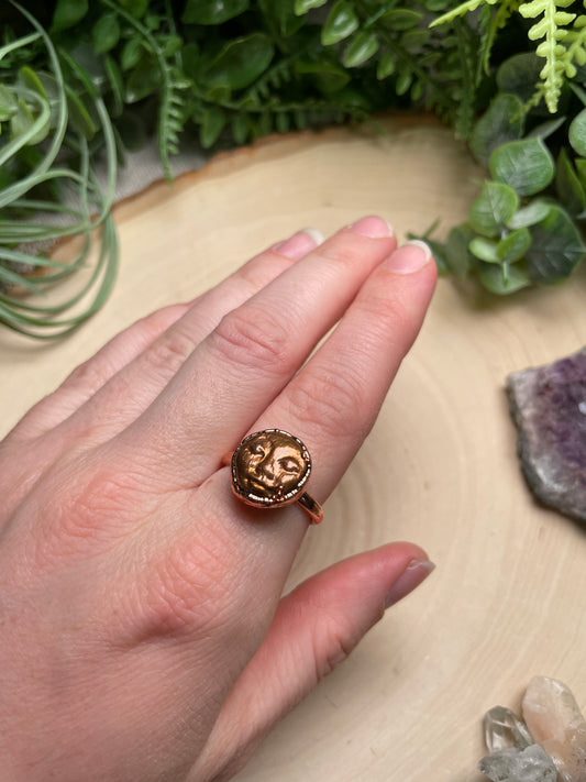 Copper Goddess Ring Size 8