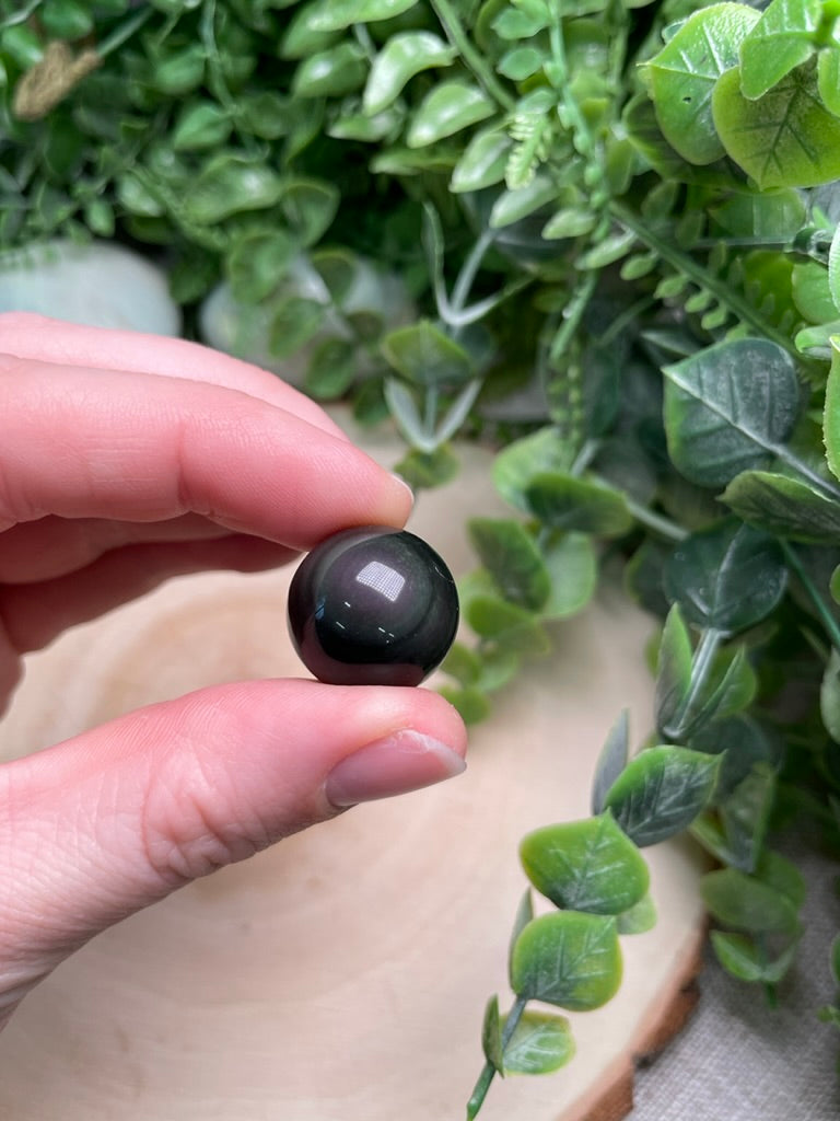 Rainbow Obsidian Sphere