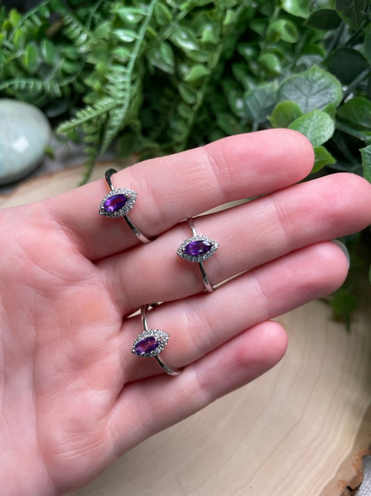 Amethyst Adjustable Ring