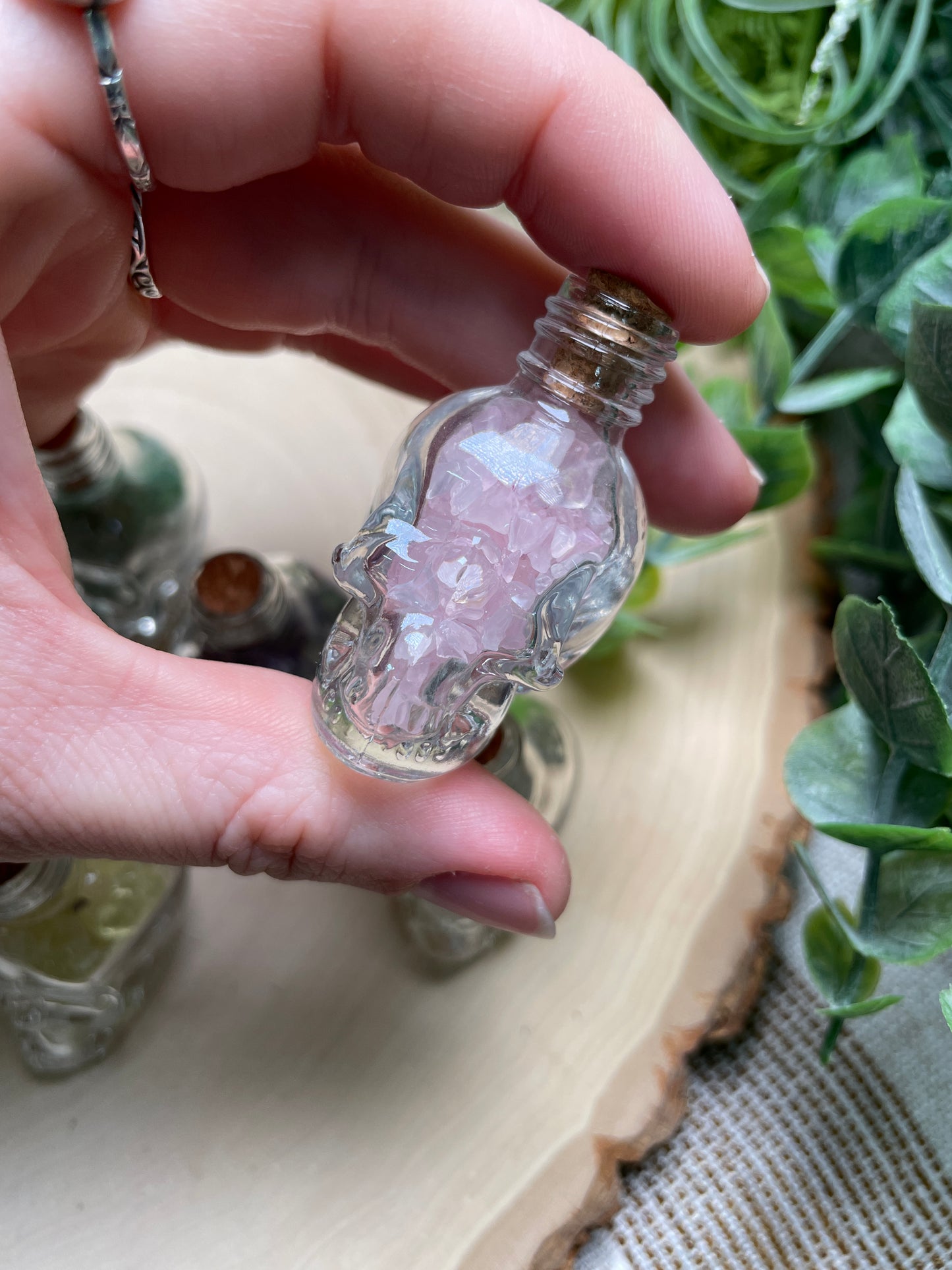 Crystal Chip Skull Vial