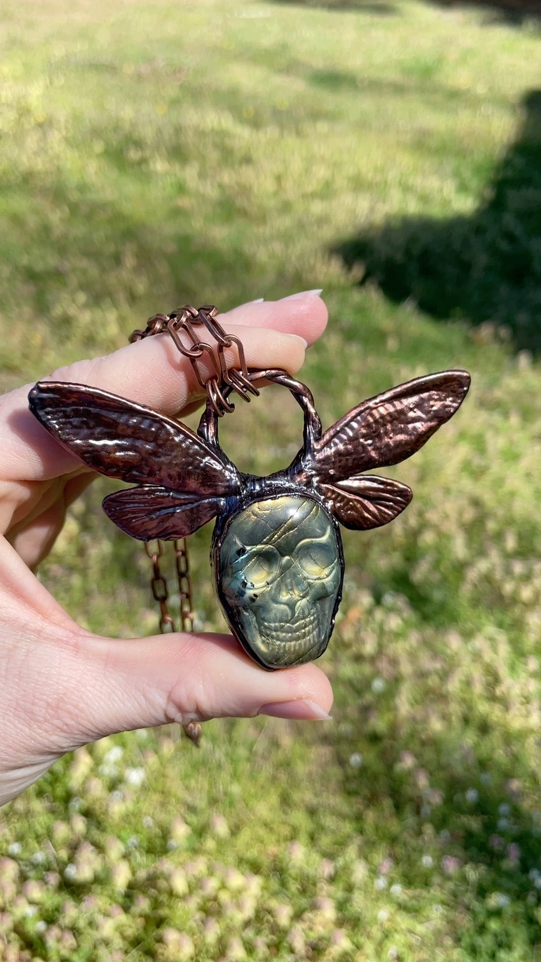Allani- Labradorite and Real Ethically Sourced Cicada Wings Necklace