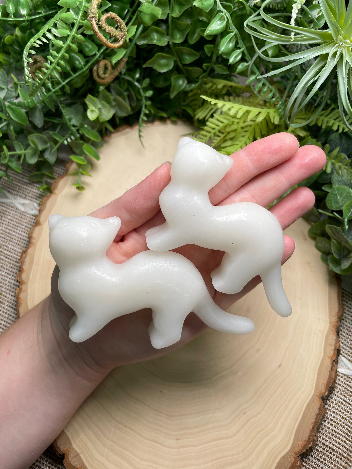 Synthetic White Jade Ferrett