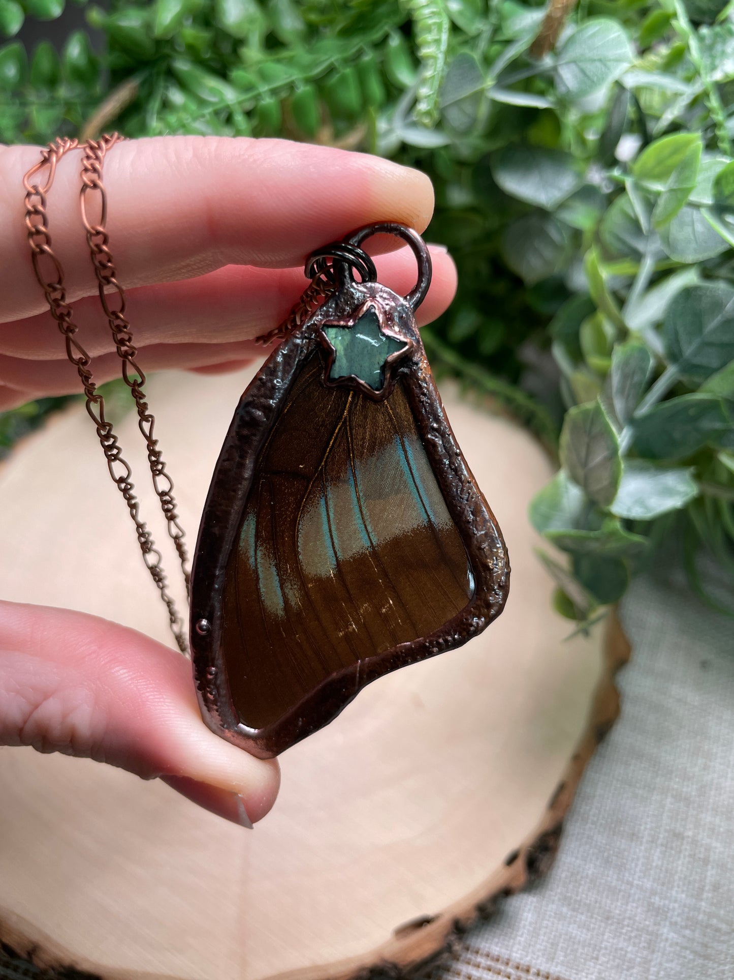 Labradorite Butterfly Wing Necklace