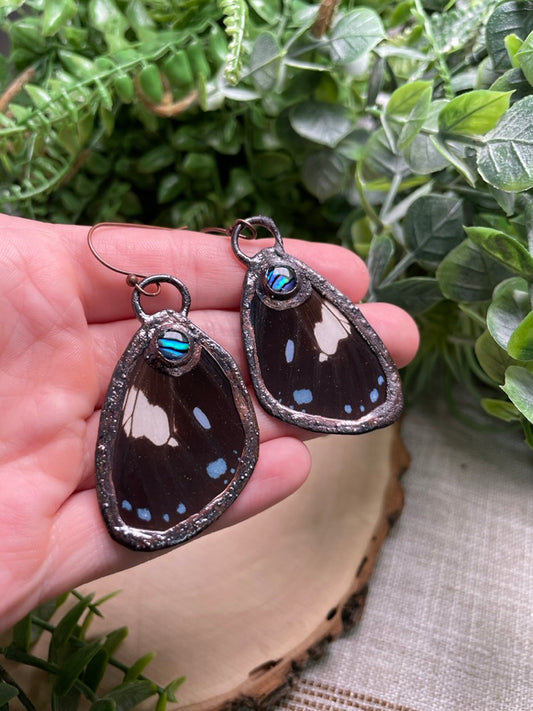 Abalone Shell Butterfly Wing Earrings