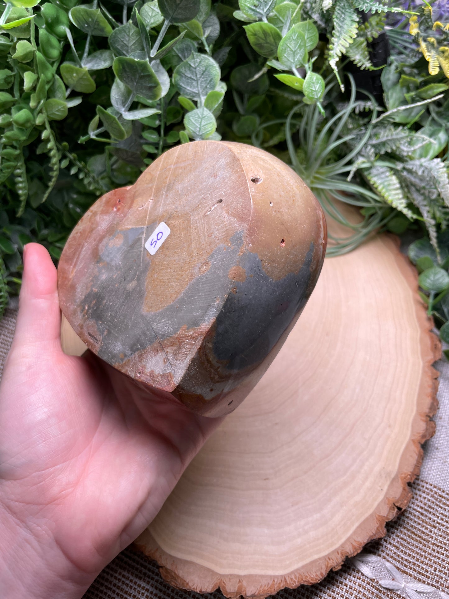 Polychrome Jasper Heart Bowl