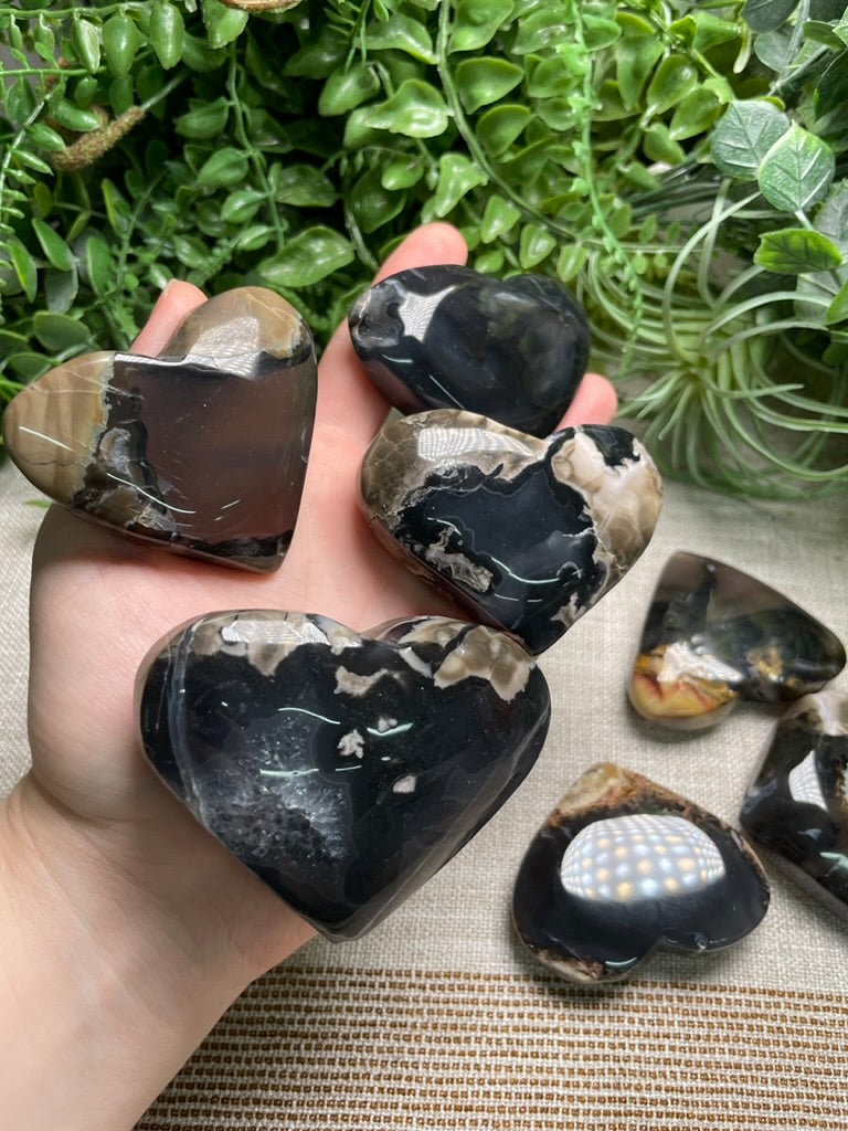 Volcano Agate Heart