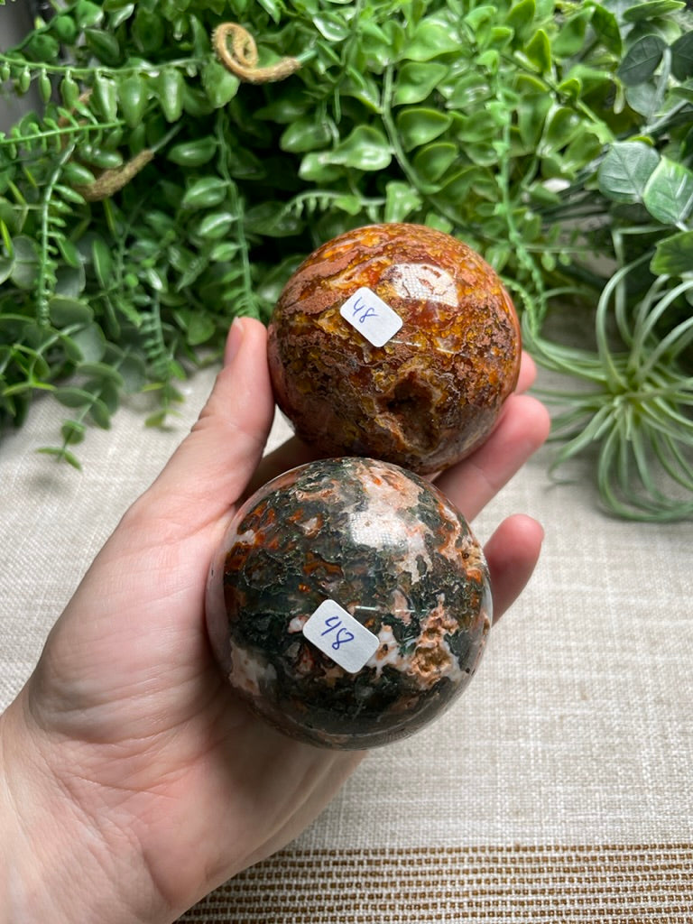 Red Moss Agate Sphere